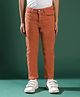Tales & Stories Solid Slim Fit Ankle Length Jeans - Brown
