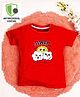 COCOON ORGANICS Half Sleeves Always Smile Print Tee - Red