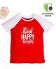 COCOON ORGANICS Half Sleeves Happy Print Tee - Red
