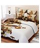 SEJ by Nisha Gupta Cotton King Bedsheet with Pillow Covers Set Floral Print - Brown