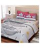 SEJ By Nisha Gupta Cotton King Bedsheet with Pillow Covers Set Abstract Print - Red White