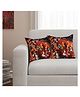 Sej By Nisha Gupta Mughal Premium 16 By 16 Cushion Covers Pack of 2 - Brown