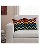 Sej By Nisha Gupta Geometrical Premium 16 By 16 Cushion Covers Pack Of 2 - Black