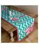 SEJ by Nisha Gupta Geometric Blue Table Runner - Blue