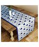 SEJ by Nisha Gupta Floral Blue Large size Table Runner - Blue