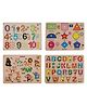 Mindmaker Wooden Knob Puzzles Pack of 4 - 53 Pieces