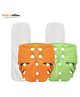 Mom's Home Baby Reusable Cotton Pocket Diapers With 2 Inserts Pack of 2 -  Multicolor