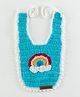 The Original Knit Rainbow Design Bib - Blue