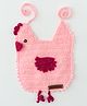 The Original Knit Chicken Design Bib - Pink
