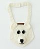 The Original Knit Polar Bear Design Bib - Off White