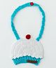 The Original Knit Ice Cream Design Bib - White & Blue