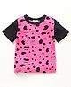 CrayonFlakes Half Sleeves Animal Printed Tee - Pink