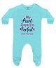 FFlirtygo My Aunt Says I'm Perfect Print Full Sleeves Rompers - Light Blue