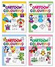 Cartoon Coloring Books Vol 1 to 4 Set Of 4 - English