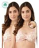 Inner Sense Pack Of 2 Organic Antimicrobial Padded Non Wired Feeding Bra - Peach