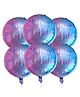 AMFIN (Pack of 7) Theme Birthday Balloons / Happy Birthday foil balloon / Birthday Foil Balloon / Blue Foil Balloons / Party Supplies Foil Birthday Balloons