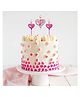 AMFIN (Pack of 3) Candles for Birthday Decoration / Heart Candle / Candle Cake Decoration / Heart Candles - Pink
