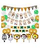 AMFIN Jungle Theme 1st Birthday Decoration Kit Multicolour - Pack 39