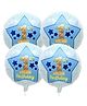 AMFIN Happy Birthday Foil 1st Birthday Decoration item Decoration Balloon Foil Balloon Birthday Theme Birthday Star - Pack of 4