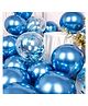 AMFIN Confetti Balloons for Birthday Blue Birthday Decoration Theme Balloons - Pack of 20