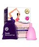 Mom & World Reusable Menstrual Cup 100% Medical Grade Silicone Odor and Rash Free No leakage Medium Pink - 20 ml
