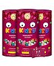 Mom & World Kidsy Calcium Vitamin D Gummies Chewable No Gelatin For Daily Nourishment Strawberry Flavoured Pack of 3 - 30 Pieces Each