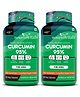NourishVitals Curcumin 95% Curcuminoids 500 mg Turmeric with Piperine Extract Supplement Pack Of 2 - 120 Capsules