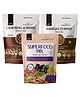 NourishVitals Healthy Munching Combo California Roasted and Salted Almonds Superfood Mix Barbeque Pumpkin Roasted Seed Pack of 3 - 600 gm