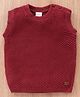 Babyhug Sleeveless Sweater Solid- Wine