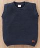 Babyhug Sleeveless Sweater Solid- Blue
