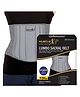 MuscleXP DrFitness Lumber Sacral Belt Back Support Belt With Cushioning & Semi-Flexible Splints Back Pain Relief-Compression Belt Small Size - Grey