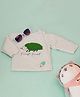 Mi Arcus Full Sleeves Forest Friend Print T Shirt - Cream