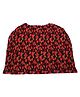Lulamom Poncho Style Nursing Cover with Buttons Floral Print  - Red Black