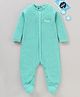 Babyhug Cotton Knit Full Sleeves Sweater Knit Winter Wear Romper - Aqua
