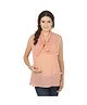 Kriti Western Maternity Woven Top - Peach