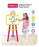 Babyhug 8-in-1 Adjustable Easel Board  Magnetic Whiteboard & Chalkboard with Alpha & Numric |Hight Adjustable | Educational Toy for Kids| Enhances Learning & Creativity | Green & Red |BIS Certified