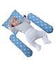 Get It Organic Cotton Head Shaping Pillow with Blooster for Infants and Toddlers Star Print - Blue Star