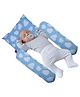 Get It Organic Cotton Head Shaping Pillow with Blooster for Infants and Toddlers Heart Print - Blue Heart