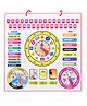 MINDMAKER Wooden Calendar Clock with Slider Board Game - Multicolour