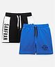Lilpicks Couture Pack Of 2 San Francisco Print Shorts - Black & Blue