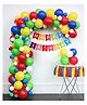 JOHRA (Pack of 107) Birthday Decoration items with Lights / Happy Birthday Multicolour Banner / Multicolour Birthday Decoration - Multicolour