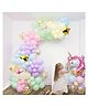 JOHRA Unicorn Theme & Star Pastel Balloons for Decoration - Pack of 92