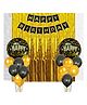 JOHRA Happy Birthday Banner / Curtain Birthday Backdrop Photoshoot Balloon / Foil Curtains for Birthday Decoration / Photoshoot Curtain Wall Decor - Pack of 11