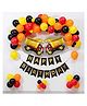 JOHRA Truck Foil Balloon , Transport Theme Birthday Decoration , Vehicle Theme Decoration , Happy Birthday Banner , Latex Balloons for birthday party , Backdrop Decoration for Birthday - Pack of 65