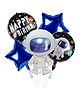 JOHRA Happy Birthday Astronaut Theme Birthday Decoration - Pack of 5