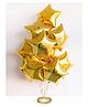 JOHRA (Pack of 10) 18 Inch Golden Star Shaped foil Balloon With Ribbon / Star shape balloons for decoration birthday balloons for decoration - Golden