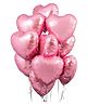 JOHRA (Pack of 10) 18 Inch Pink Heart Shaped Balloons, Heart shape balloons for decoration, Pink heart balloons for decoration, Pink heart foil balloons, valentine balloons - Pink