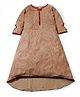 M&M Full Sleeves Printed Maternity Kurti - Brown