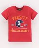UCB Half Sleeves T-Shirt Text Print - Red