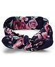 Babymoon Kids Floral Turban Headband - Dark Blue